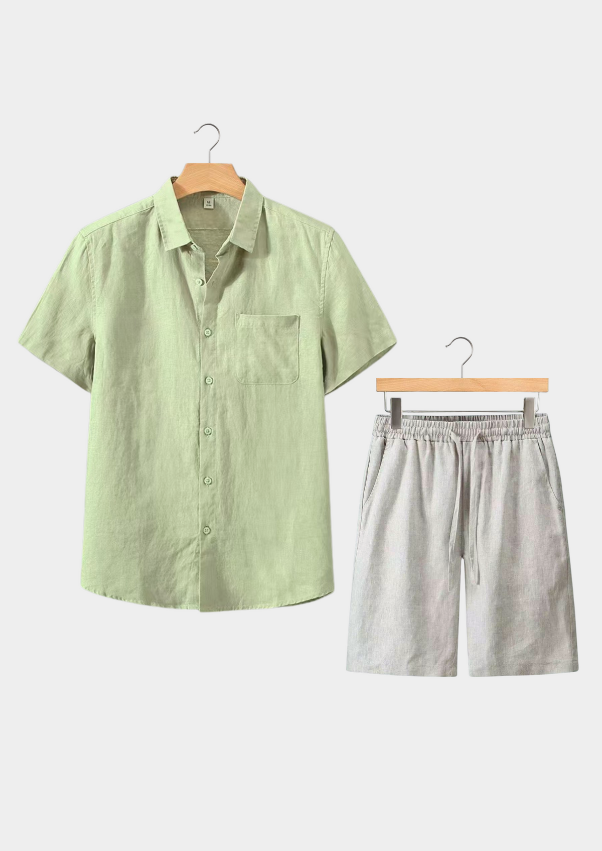 Dolcevita Shortsleeve Summer Set - Mint Green/beige | Apuro