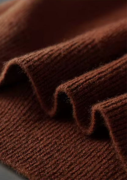 Pure Extra-Fine Merino Wool Ribbed Buttonless Polo | Apuro