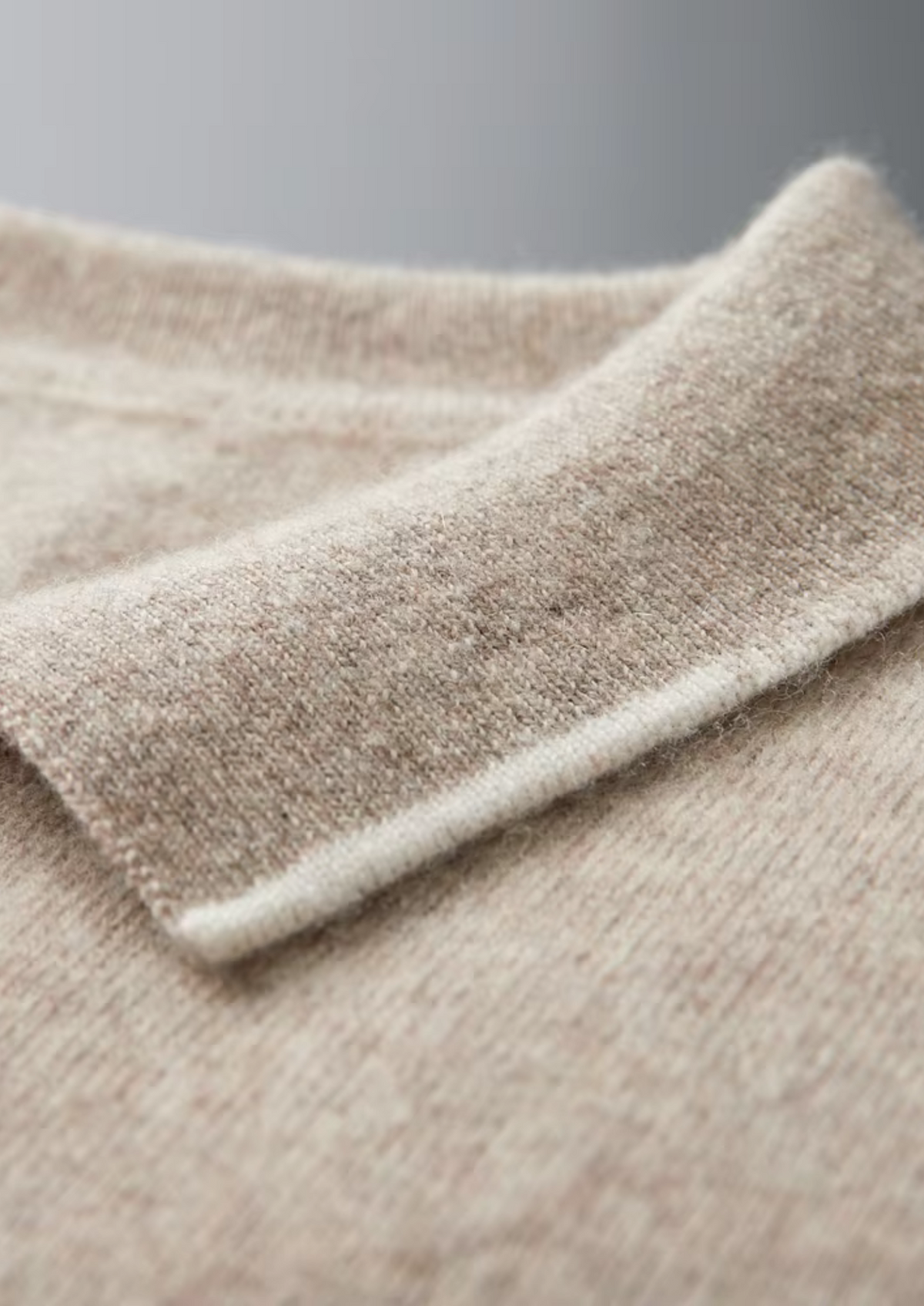 Premium Cashmere Two Tone Button Polo | Apuro