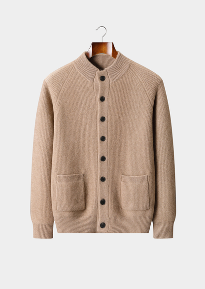 Pure Cashmere Beige Button Overshirt | Apuro