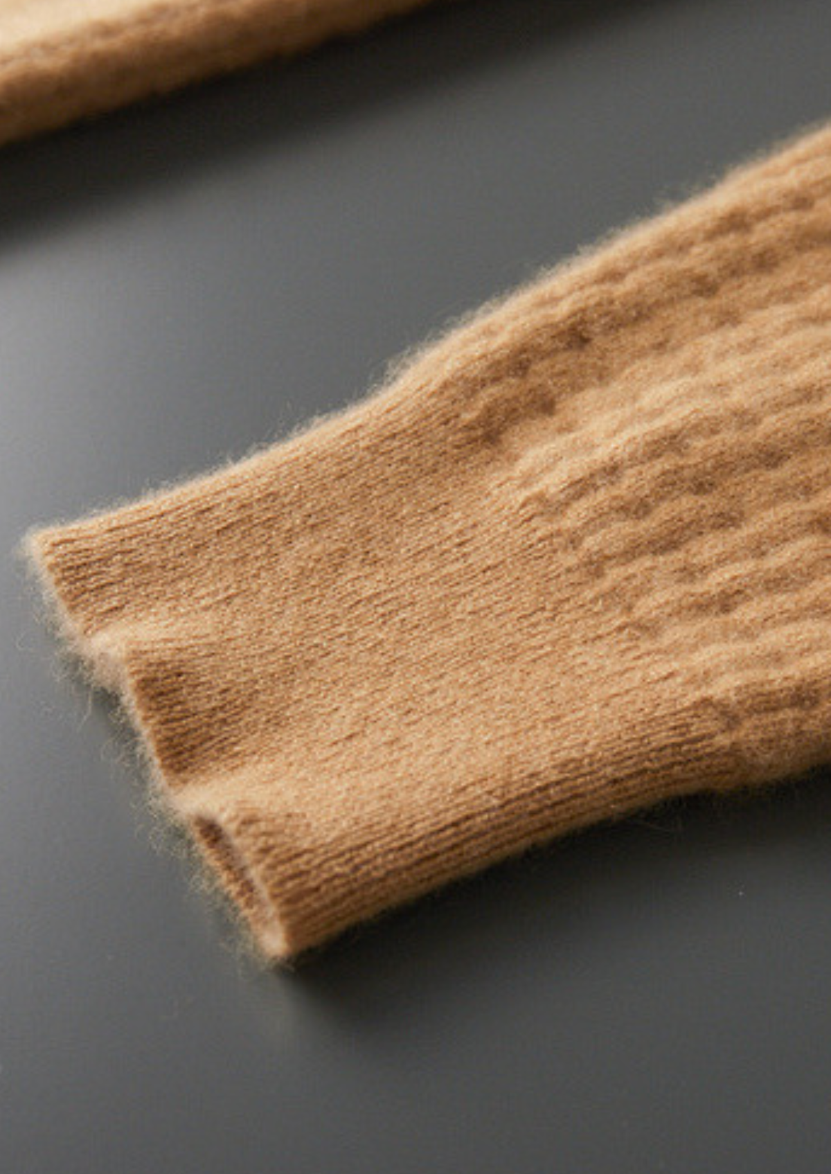 Pure Cashmere Caramel Textured Button Cardigan | Apuro