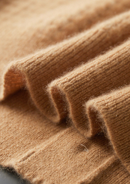 Pure Cashmere Caramel Textured Button Cardigan | Apuro