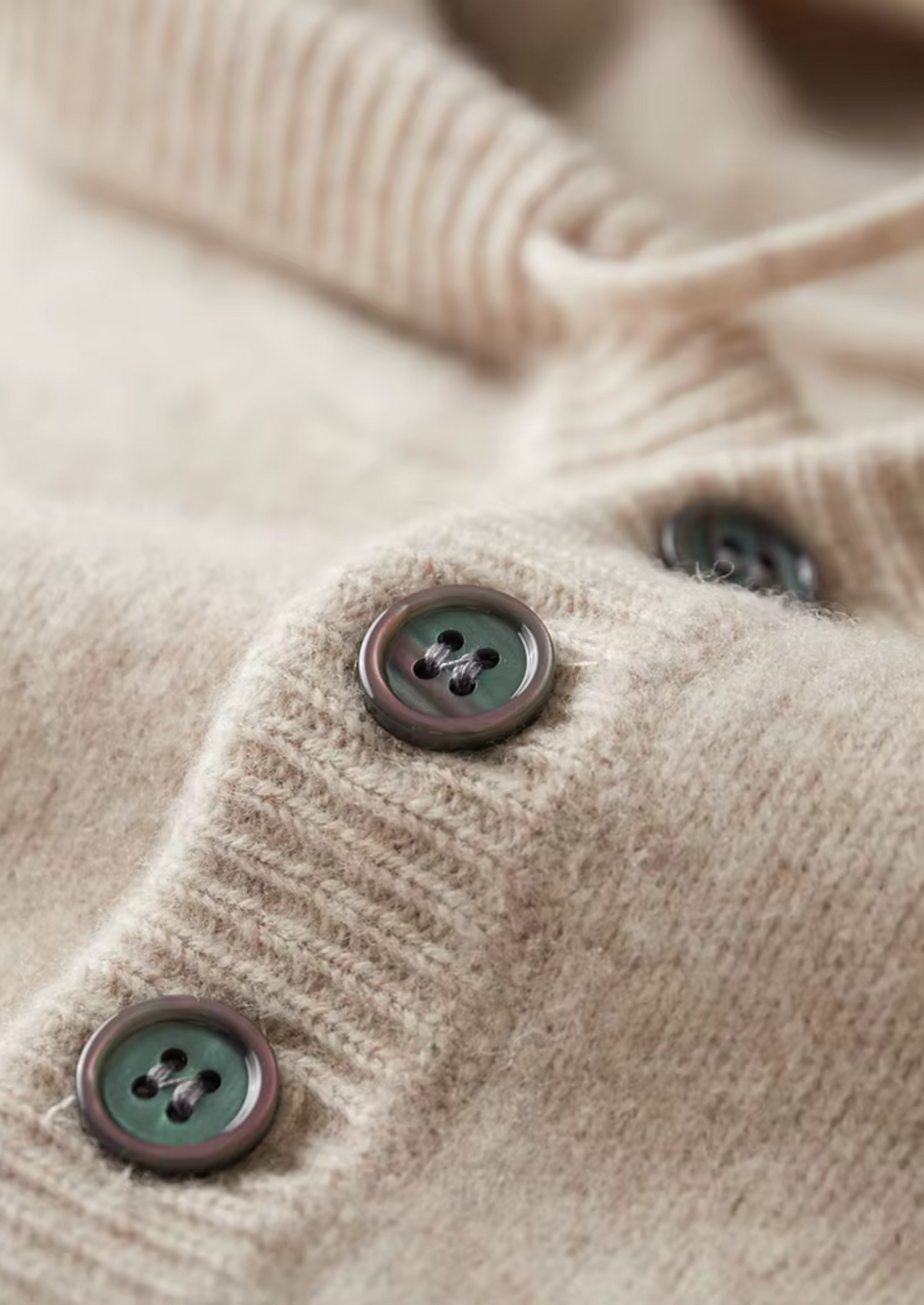 Pure Extra-Fine Merino Wool Button Hoodie | Apuro