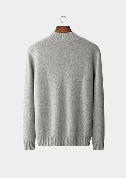 Pure Cashmere Mockneck Sweater | Apuro