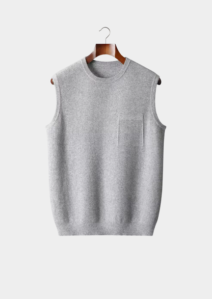 Pure Extra-Fine Merino Wool Crewneck Vest | Apuro