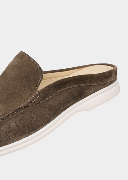 Olive Marina Suede Slipper | Apuro