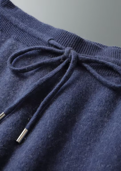 Premium Cashmere Navy Blue Milano Leisure Set | Apuro