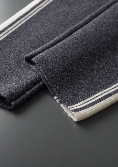 Pure Extra-Fine Merino Wool Dark Gray Damien Set | Apuro