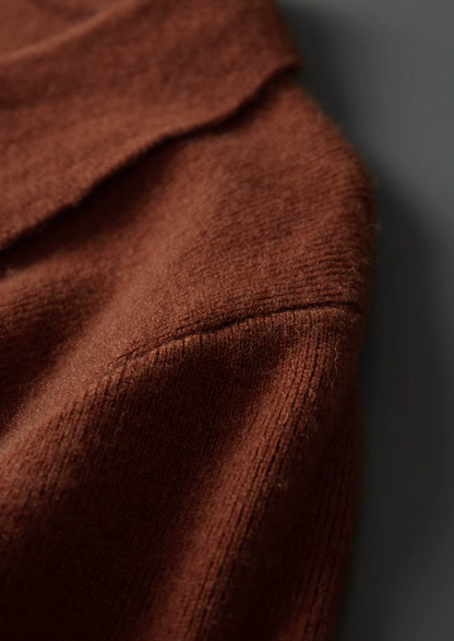 Pure Extra-Fine Merino Wool Ribbed Buttonless Polo | Apuro