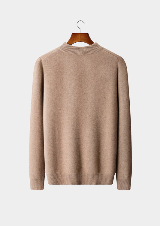 Pure Cashmere Beige Button Sweater | Apuro