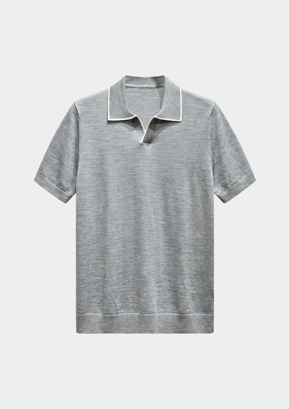Ellis Light Gray Lightweight Polo Shirt | Apuro