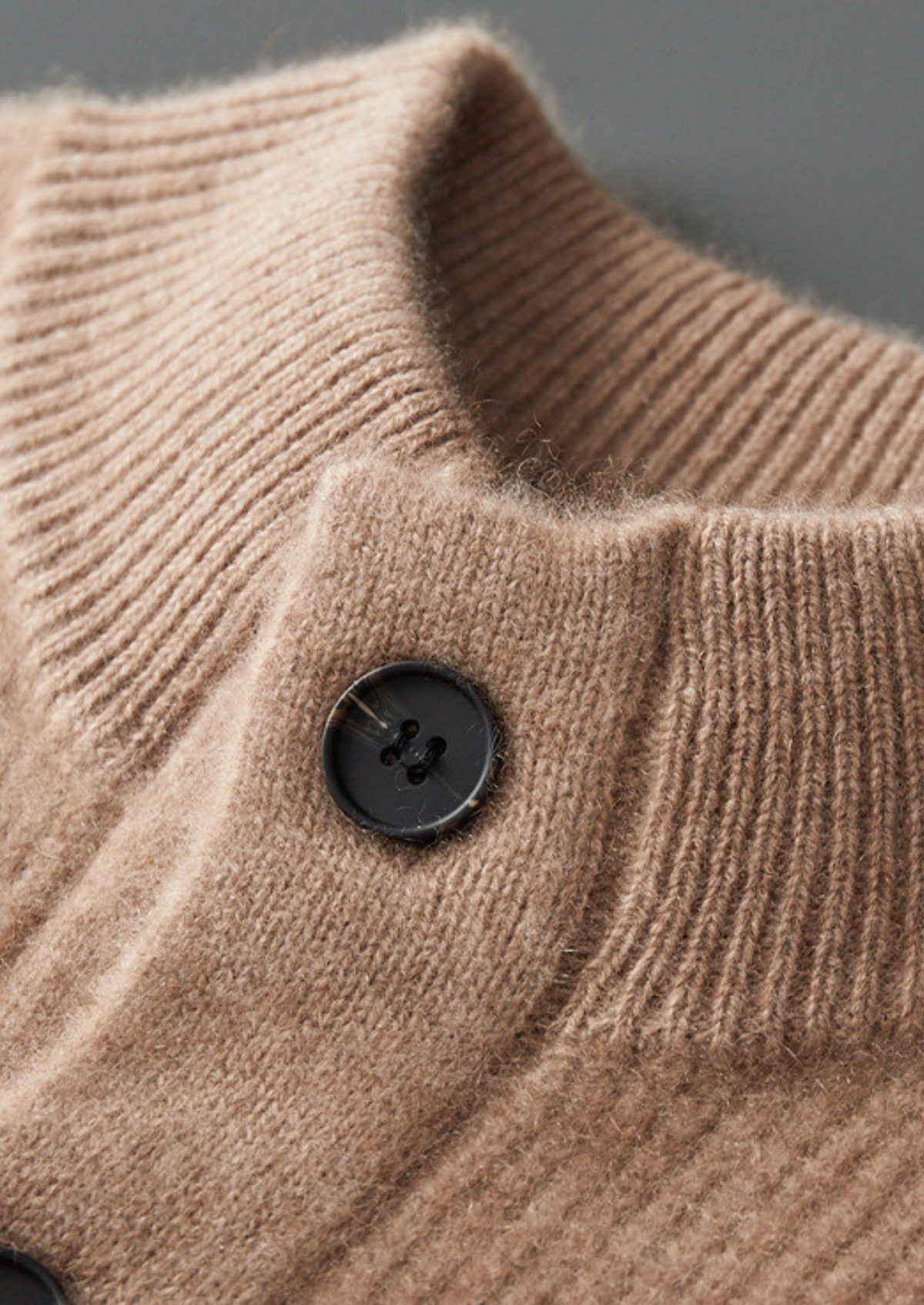 Pure Cashmere Beige Button Overshirt | Apuro