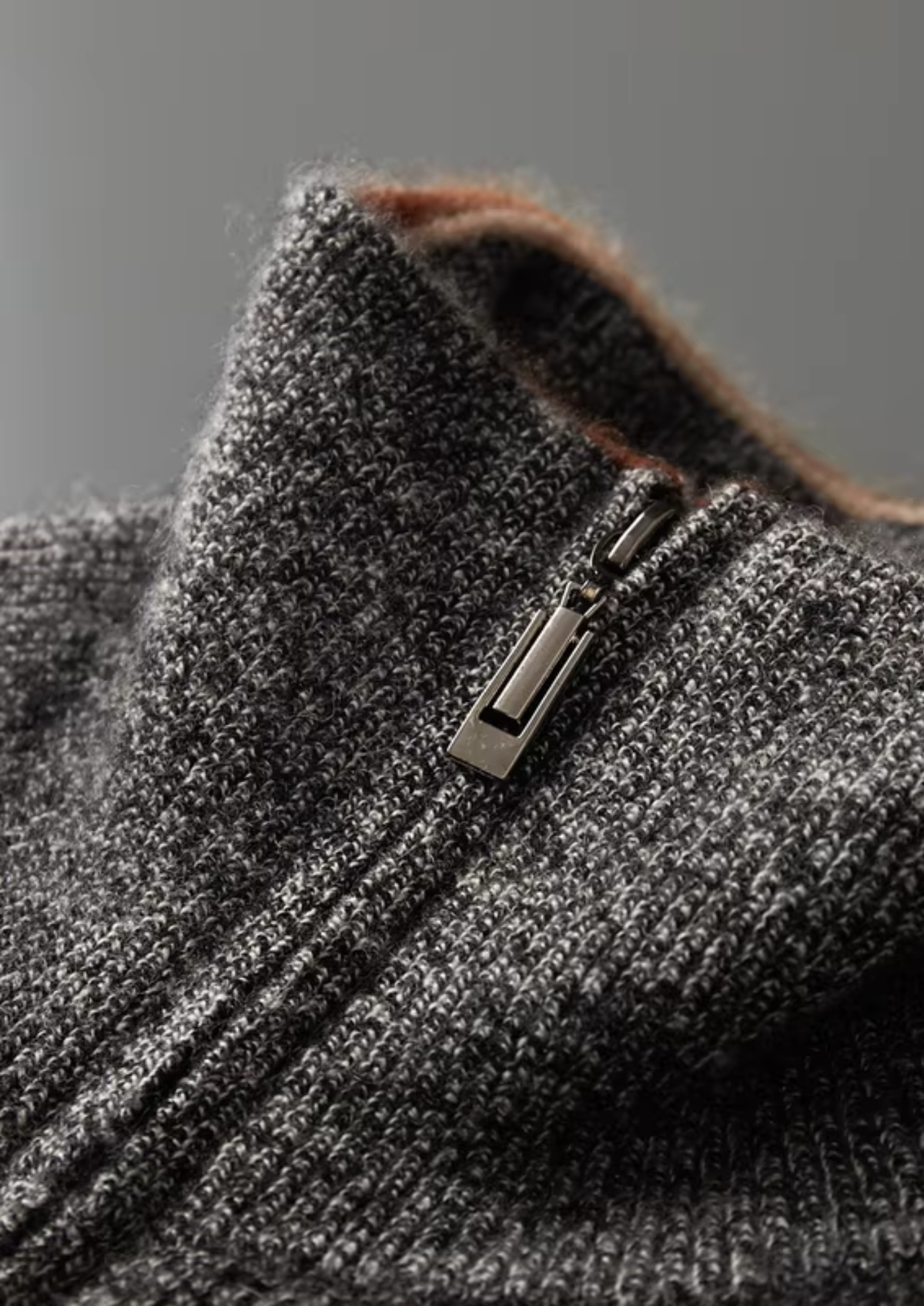 Pure Cashmere Striped Zip Cardigan | Apuro