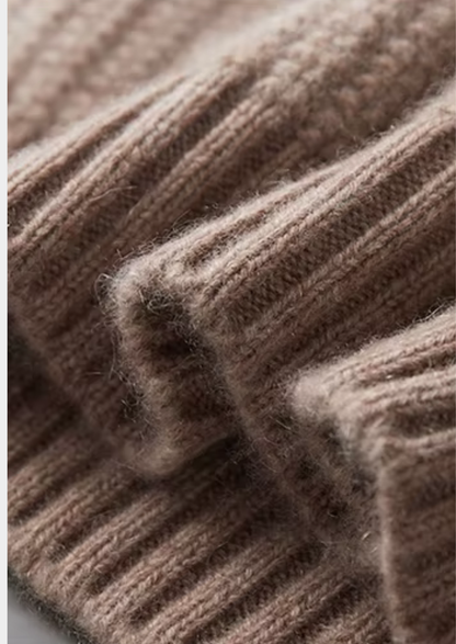 Pure Cashmere Beige Heavyweight Crewneck | Apuro