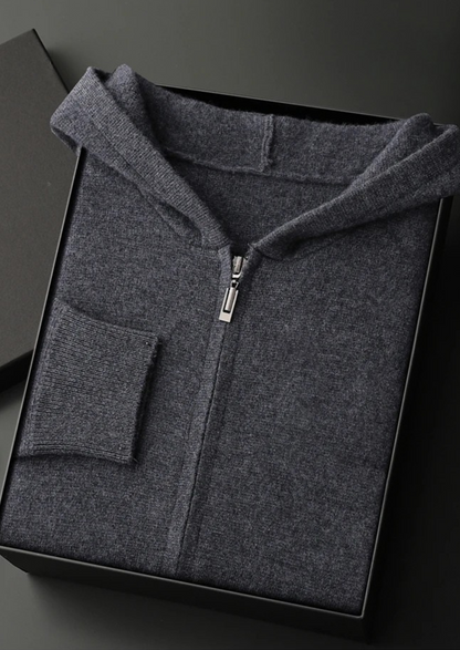 Premium Cashmere Zipper Hoodie | Apuro