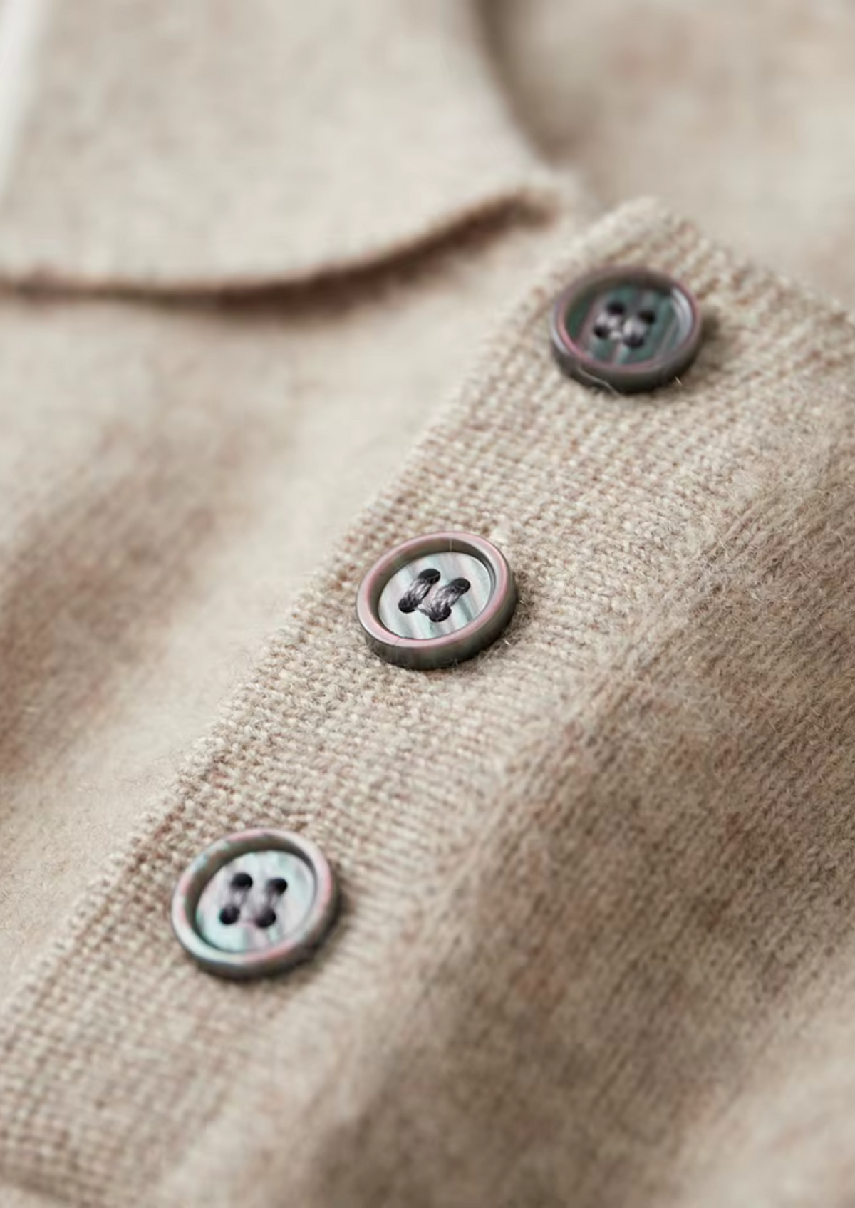 Premium Cashmere Two Tone Button Polo | Apuro
