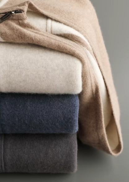 Premium Cashmere Navy Blue Milano Leisure Set | Apuro