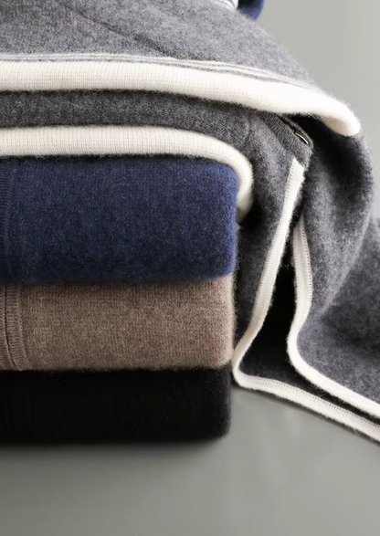 Pure Extra-Fine Merino Wool Dark Gray Damien Set | Apuro