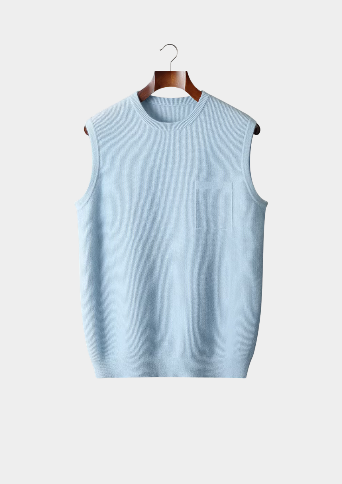 Pure Extra-Fine Merino Wool Crewneck Vest | Apuro