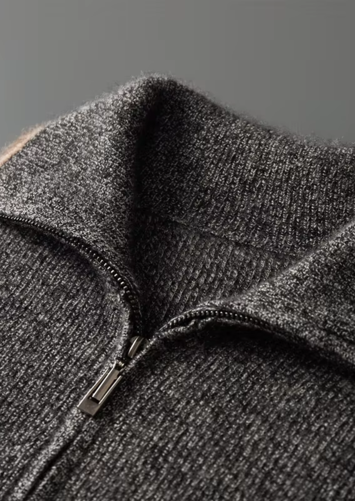 Pure Cashmere Striped Zip Cardigan | Apuro