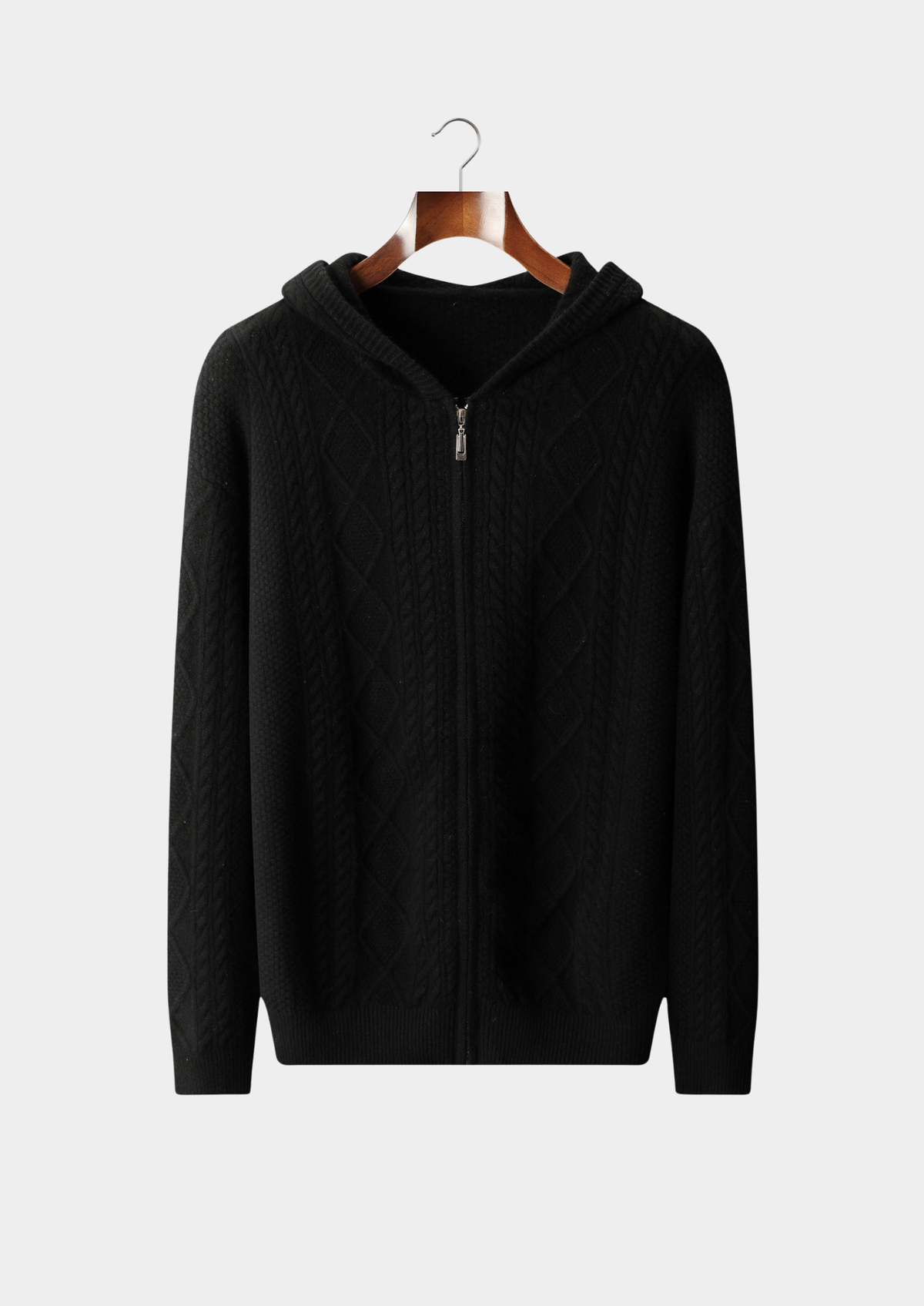 Pure Extra-Fine Merino Wool Wintertime Zipper Hoodie | Apuro