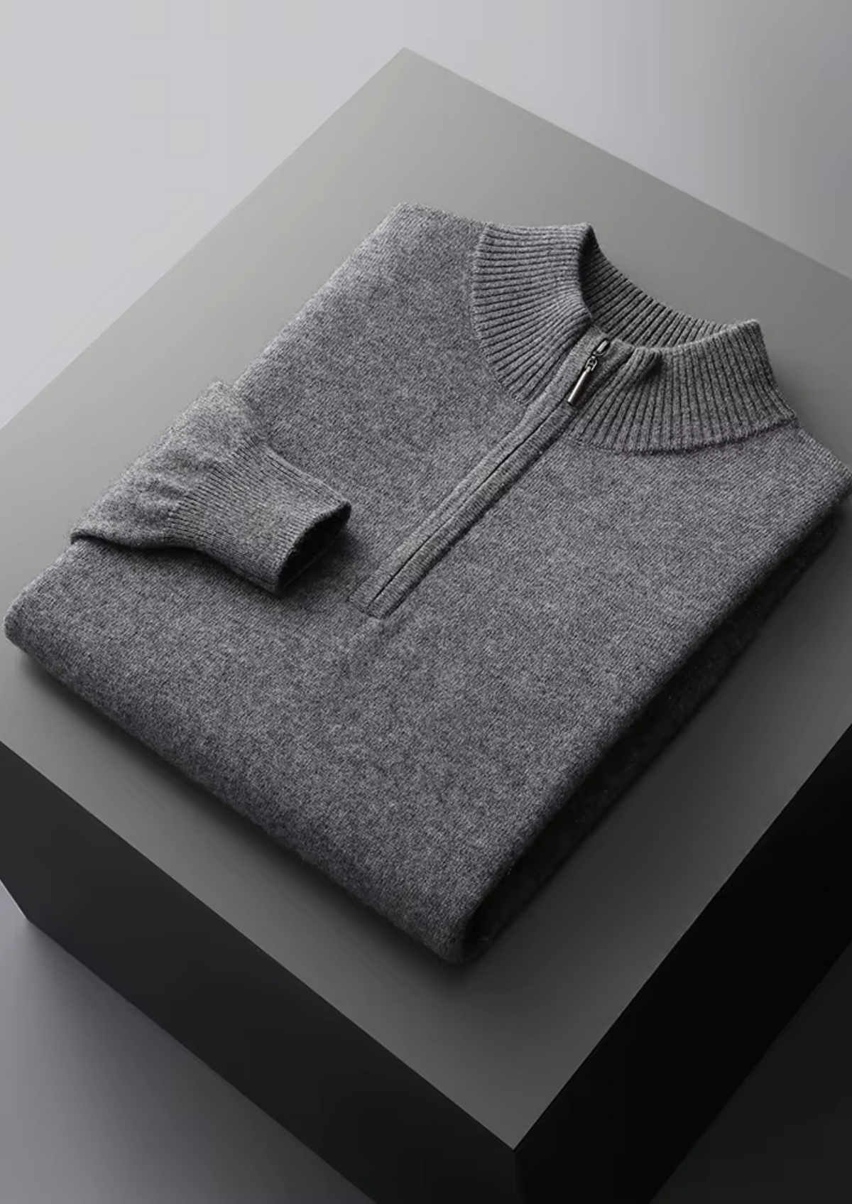 Pure Extra-Fine Merino Wool Half Zip Sweater | Apuro