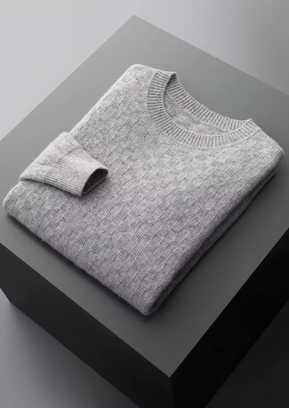 Premium Cashmere Textured Crewneck | Apuro