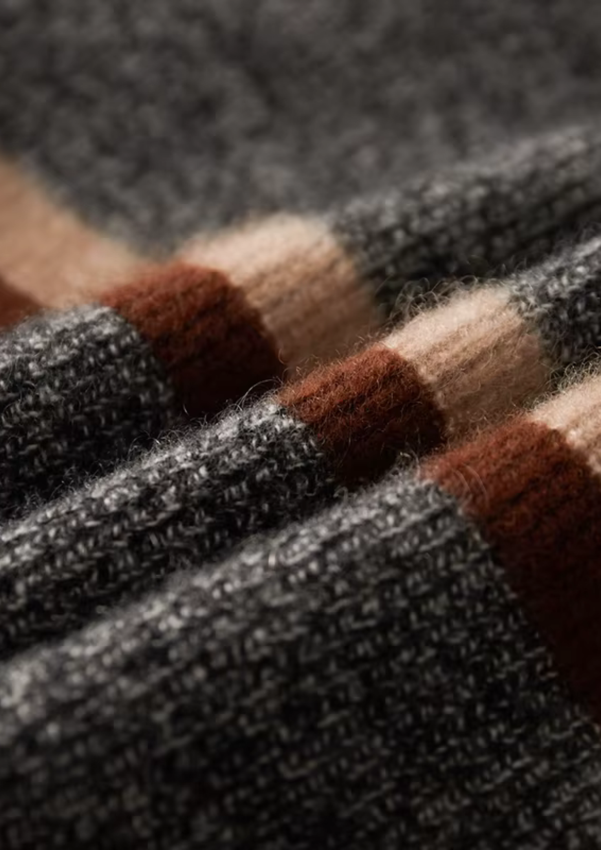 Pure Cashmere Striped Zip Cardigan | Apuro