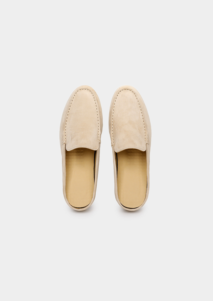 Ivory Marina Suede Slipper | Apuro