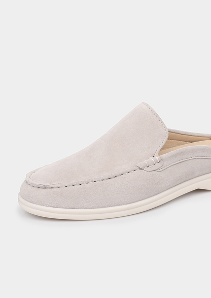 Light Gray Marina Suede Slipper | Apuro