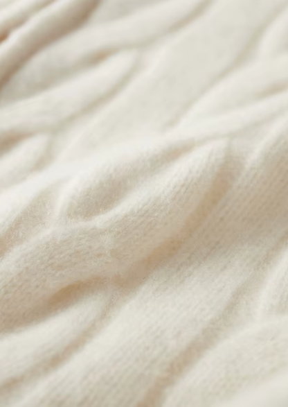 Pure Extra-Fine Merino Wool Dual-Zip Cable Cardigan | Apuro