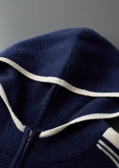 Pure Extra-Fine Merino Wool Navy Blue Damien Set | Apuro