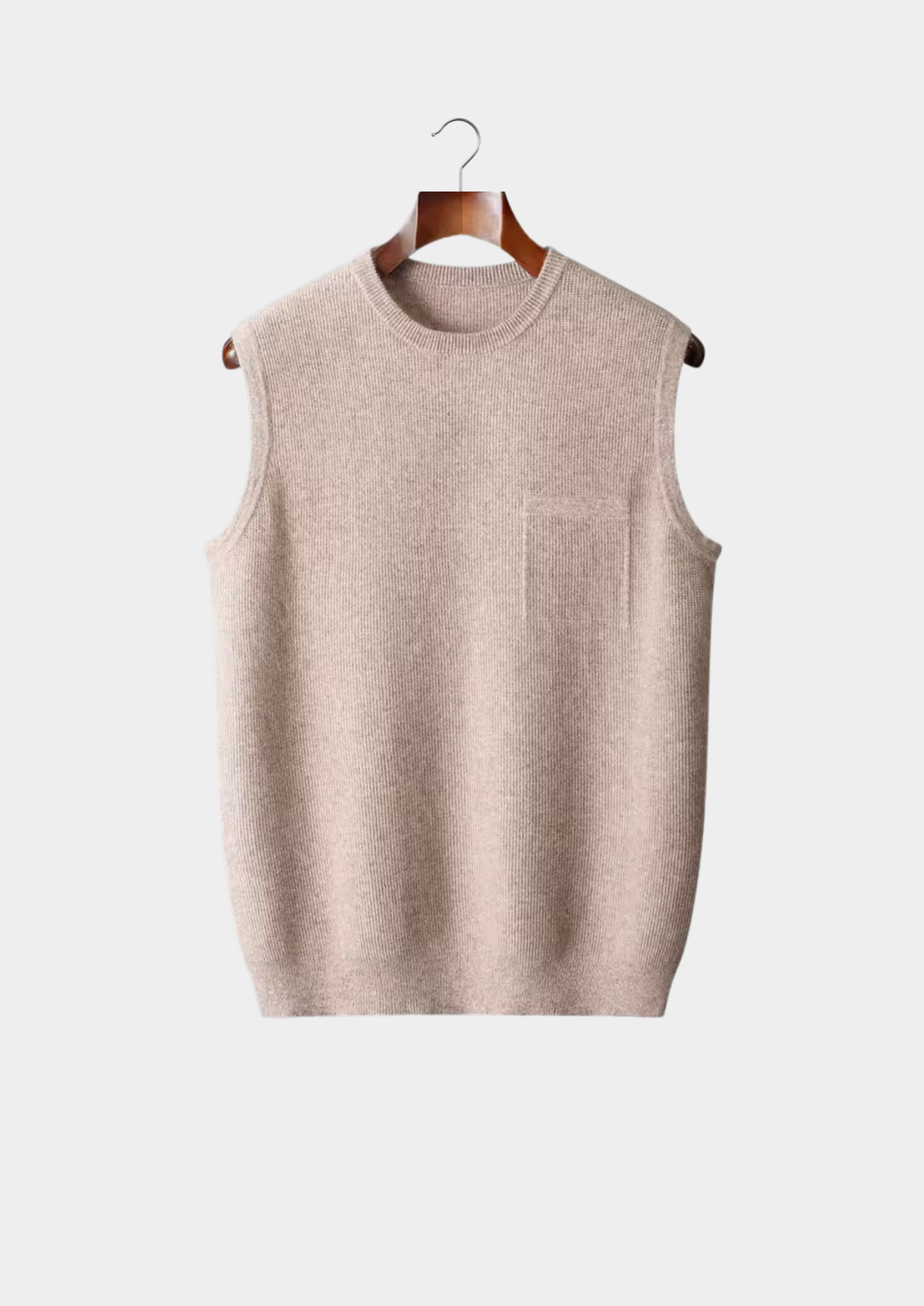 Pure Extra-Fine Merino Wool Crewneck Vest | Apuro