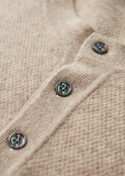 Premium Cashmere Classic Henley Sweater | Apuro