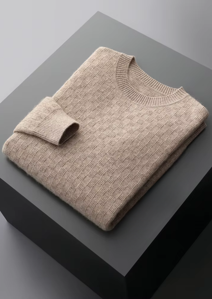 Premium Cashmere Textured Crewneck | Apuro