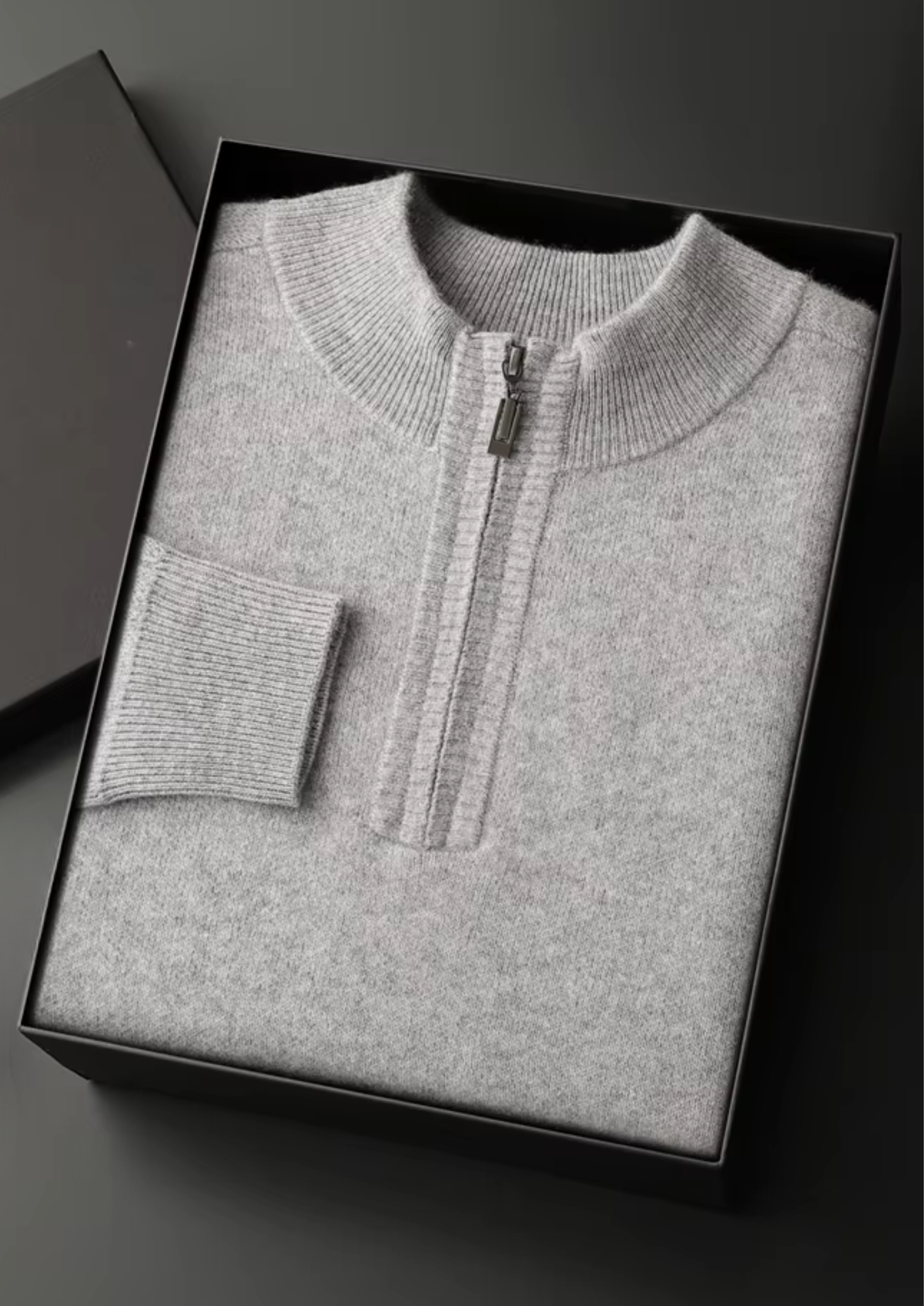 Premium Cashmere Essential Half-Zip Sweater | Apuro