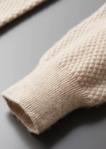 Premium Cashmere Textured Sweater Polo | Apuro