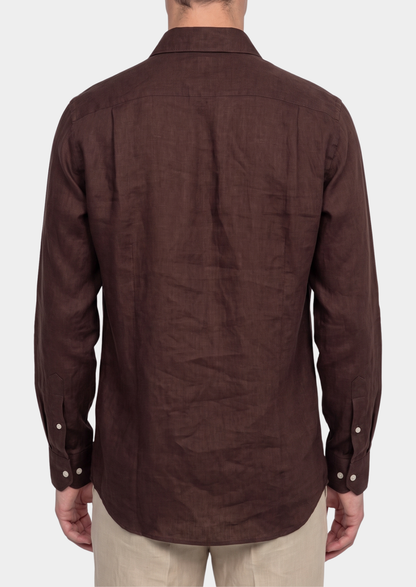 Amalfi Coastal Shirt - Dark Brown | Apuro