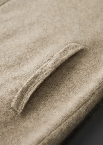 Premium Cashmere Zip Polo Cardigan | Apuro