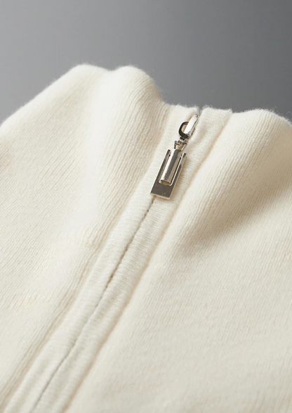Premium Cashmere Ribbed Half-Zip Sweater | Apuro