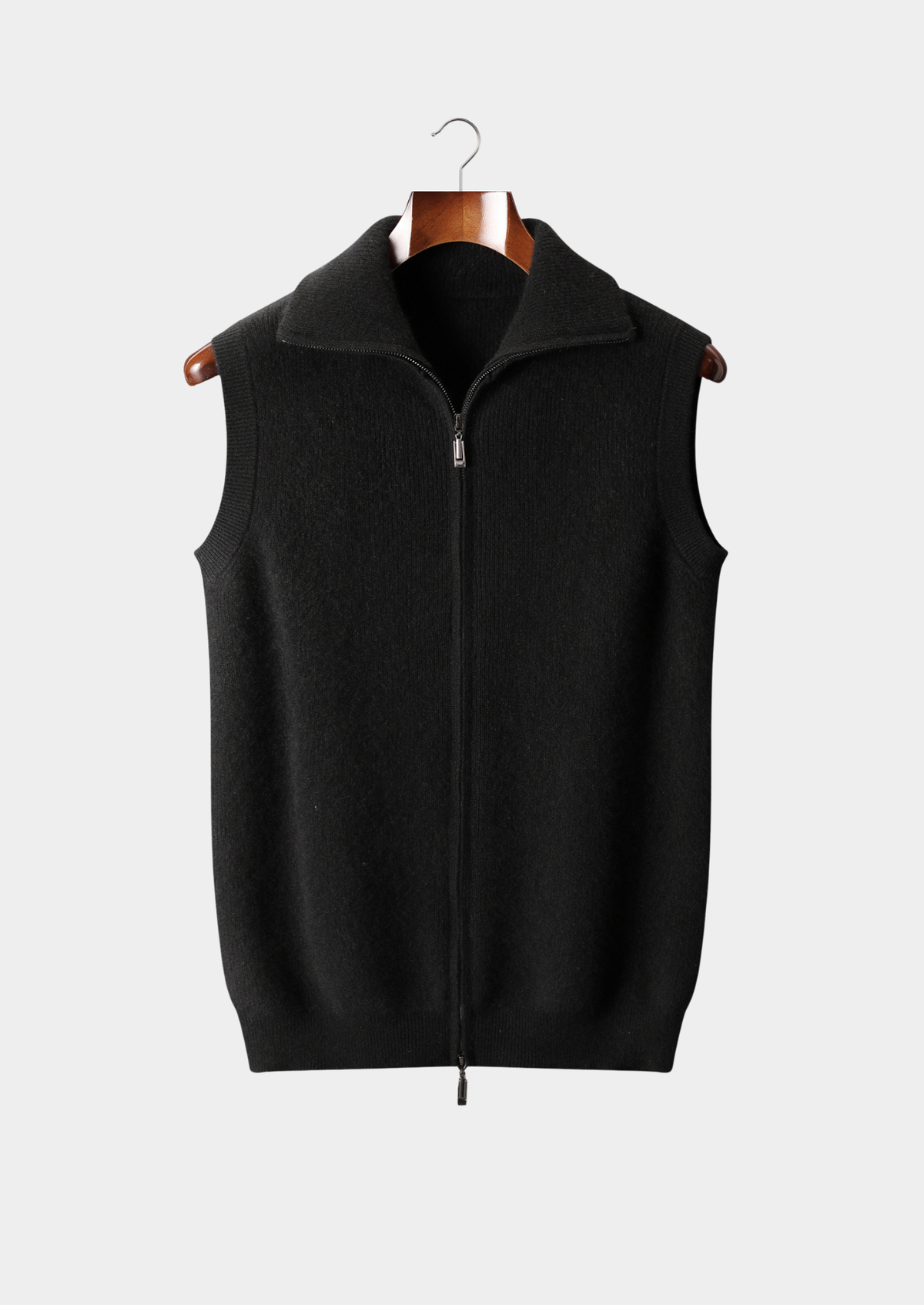 Pure Cashmere Black Body Warmer Vest | Apuro