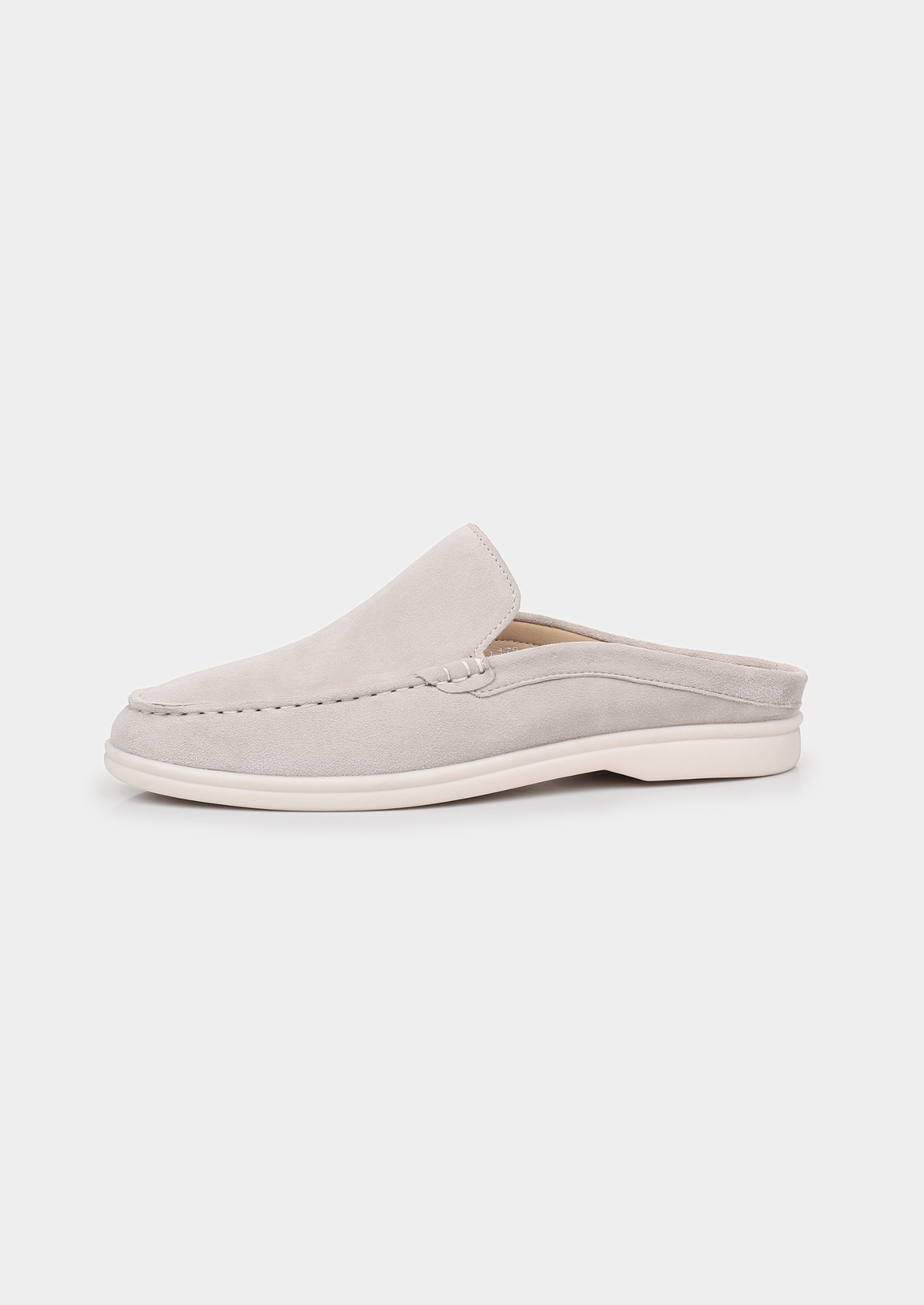 Light Gray Marina Suede Slipper | Apuro