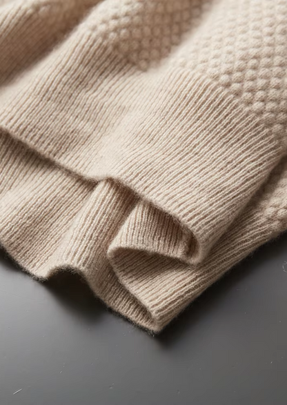 Premium Cashmere Textured Sweater Polo | Apuro