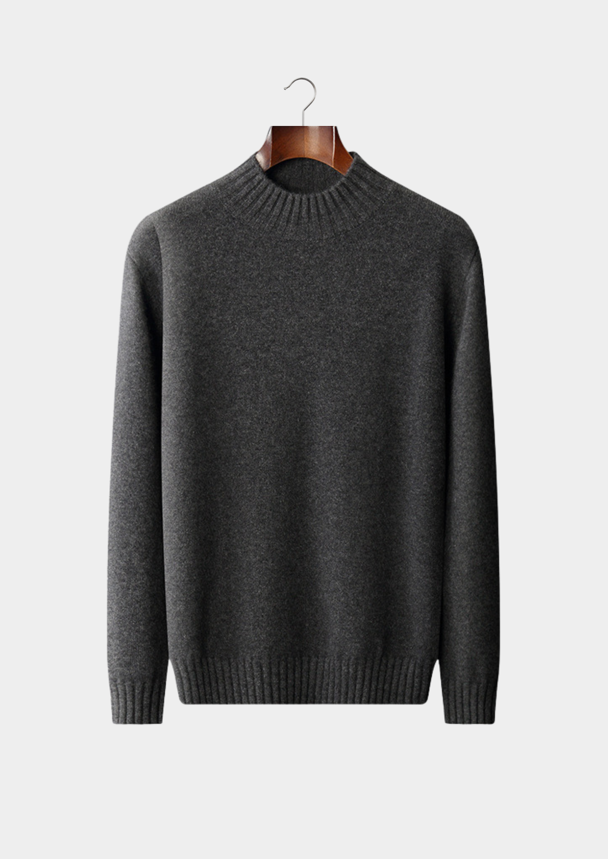 Pure Cashmere Mockneck Sweater | Apuro