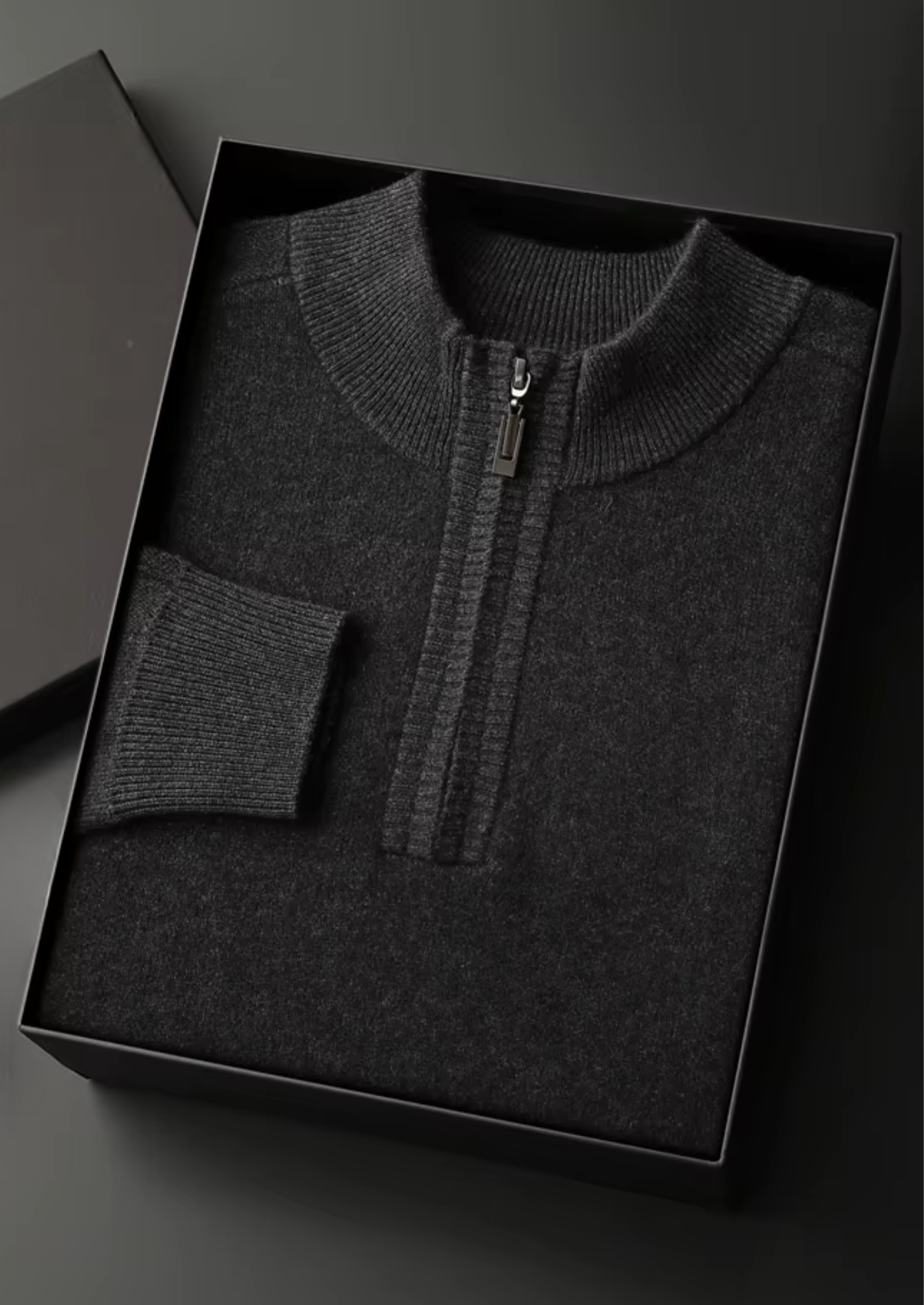 Premium Cashmere Essential Half-Zip Sweater | Apuro