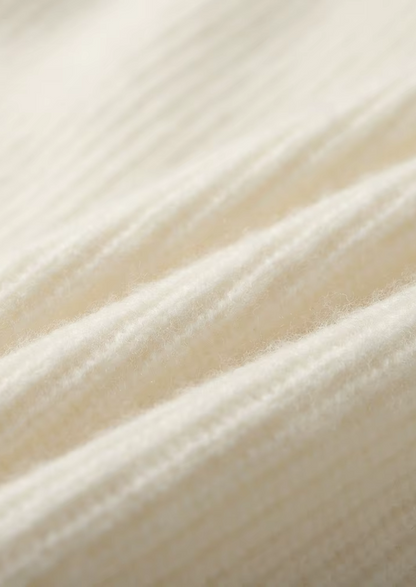 Premium Cashmere Ribbed V-Neck Sweater | Apuro