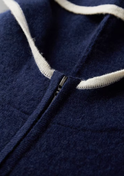 Pure Extra-Fine Merino Wool Navy Blue Damien Set | Apuro