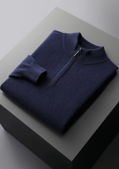 Pure Extra-Fine Merino Wool Half Zip Sweater | Apuro