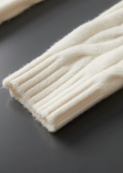 Pure Extra-Fine Merino Wool Dual-Zip Cable Cardigan | Apuro