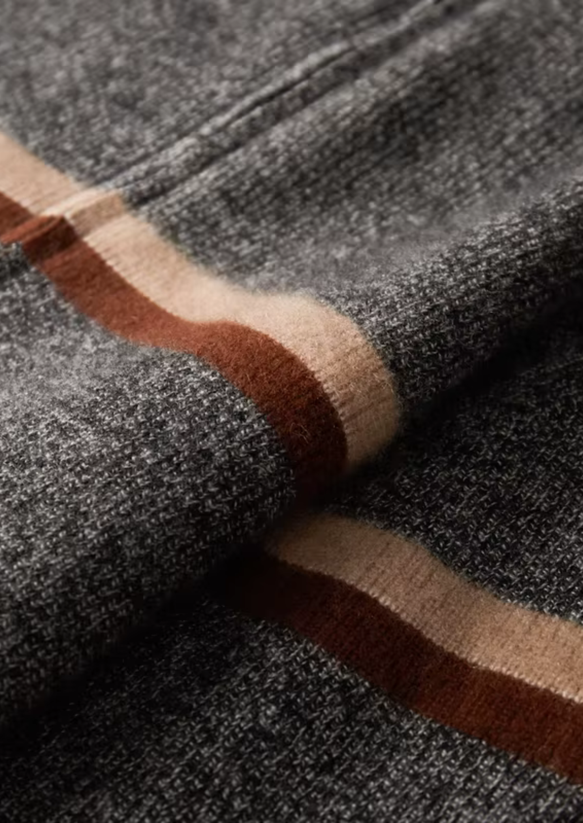 Pure Cashmere Striped Zip Cardigan | Apuro